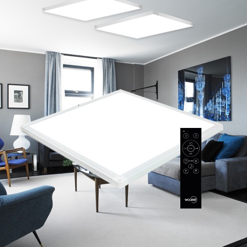 장수램프 LED 샤인스마트 리모컨 평판 50W (640x640) LED등 밝기조절 색변환